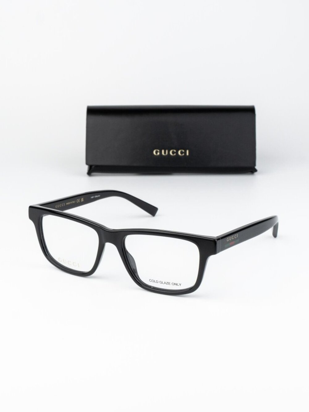 Gucci Women Eyeglasses Black Rectangle GG1987O 001 NEW AUTHENTIC